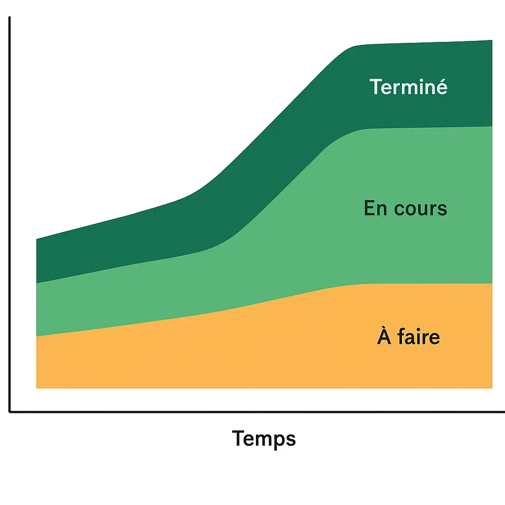 Evolution des tâches dans un Kanban