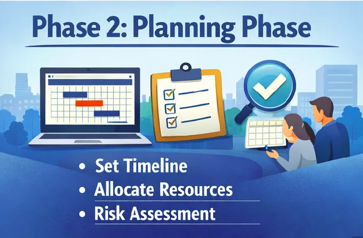 Phase de planification - WBS, responsabilités et planning détaillé