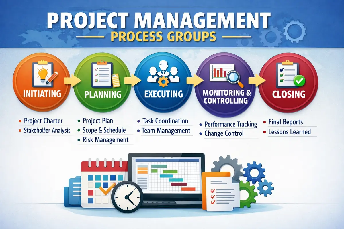 Project management process groups PMI guide