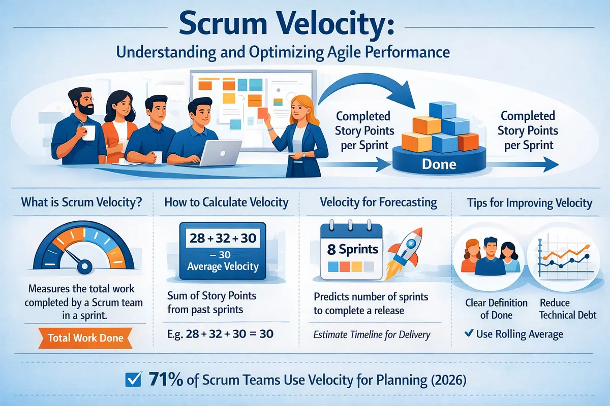 Scrum Velocity: Definition, Calculation, and Best Practices to Improve Team Performance in 2026