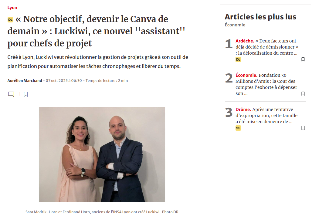 LUCKiwi Gantt Chart – Visual project planning tool