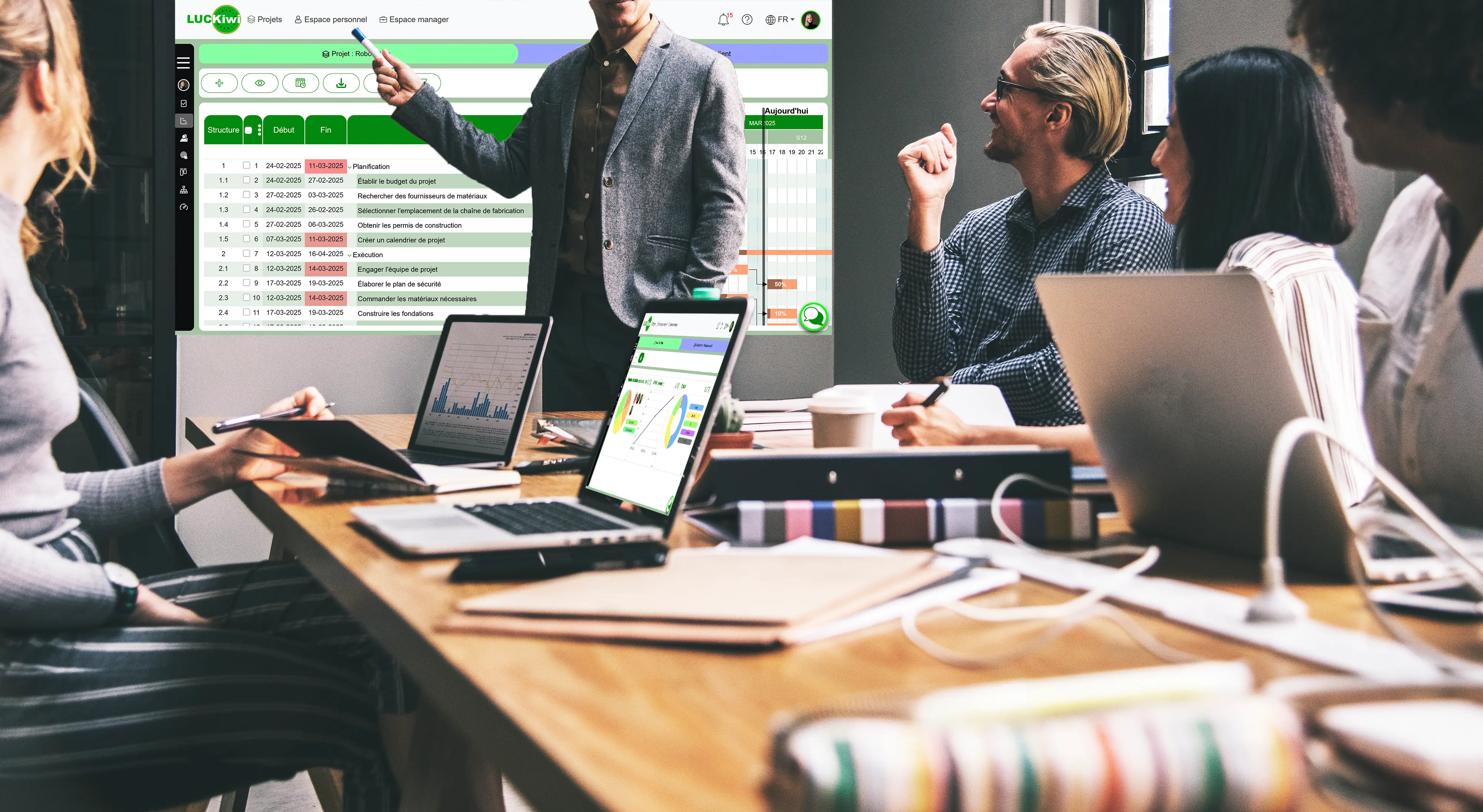 Everything you need to manage your tasks, your resources and your budget, while optimizing the efficiency of your team.