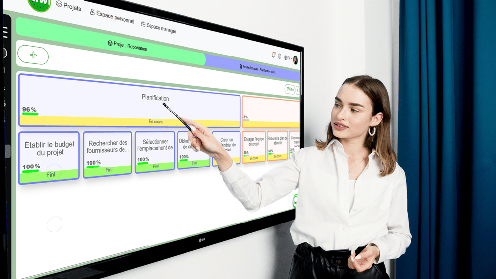 Interface LUCKiwi - Solution complète de gestion de projet avec Gantt, Kanban et tableaux de bord