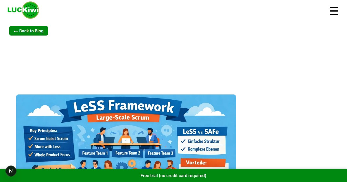 LeSS Framework: Complete Guide to Large-Scale Scrum 2026 | LUCKiwi