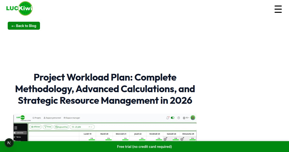 Project Workload Plan: Complete Methodology, Advanced Calculations, and ...